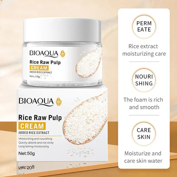 Bioaqua Rice Raw Pulp Facial Cream – Moisturizing Face Cream 50g