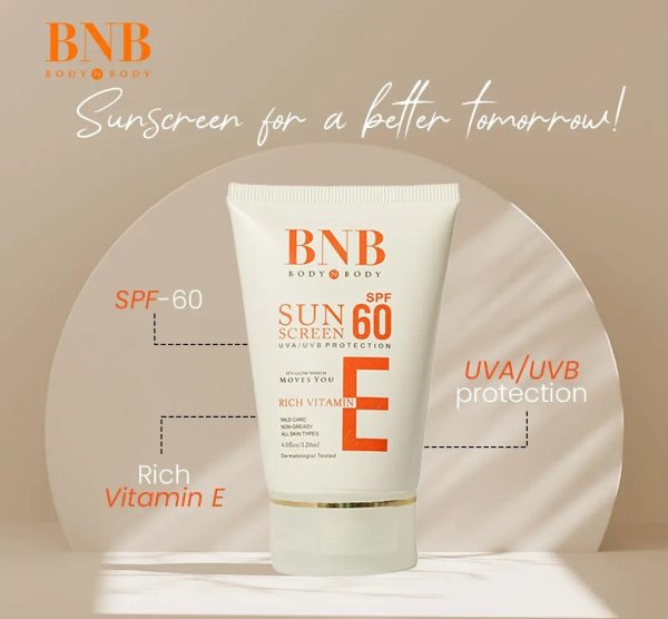 Bnb Sun Screen Spf-60 Vitamin E (120ml )